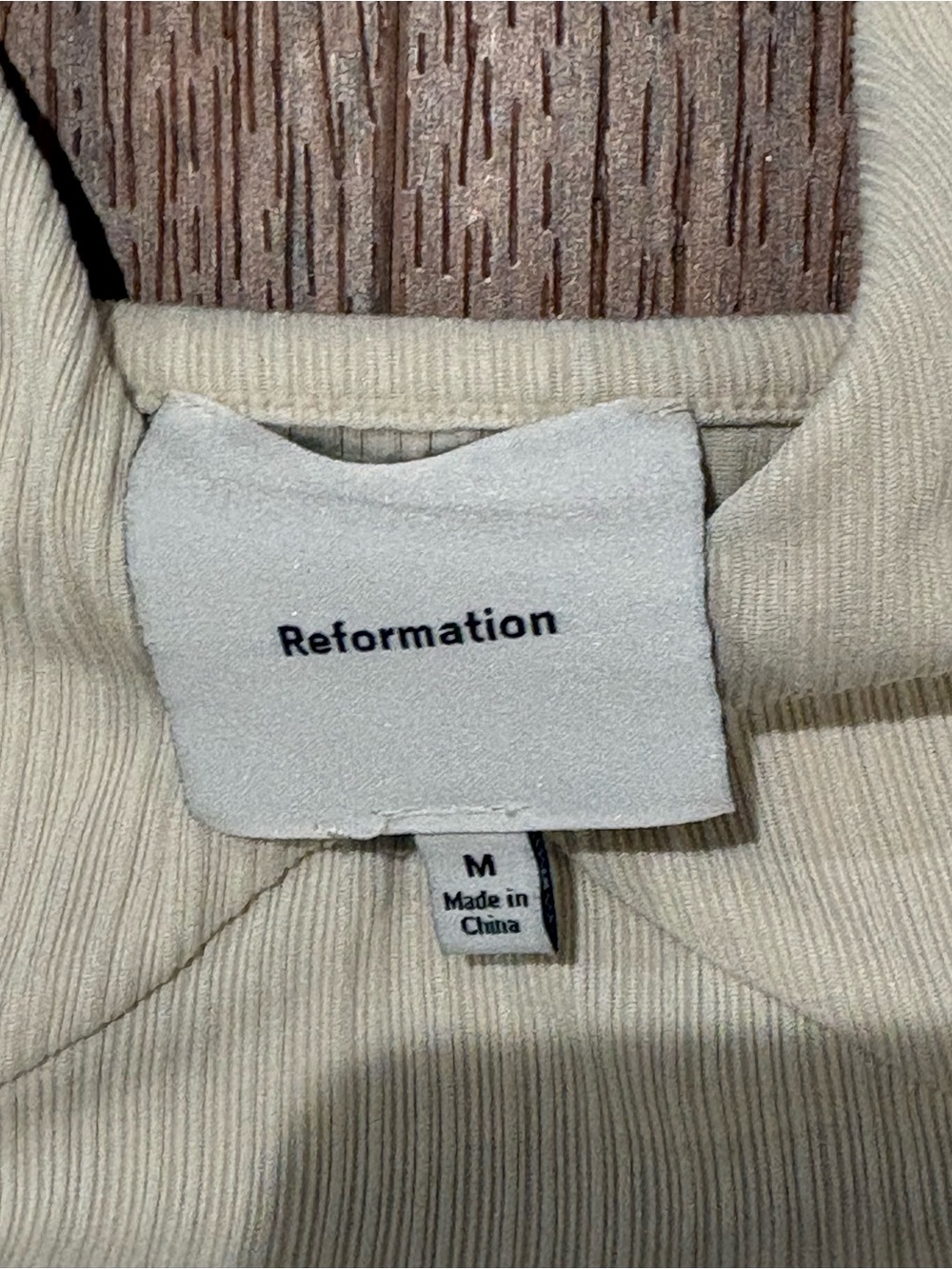 Reformation Cream Ribbed V-Neck Cami - Picture 2 of 2